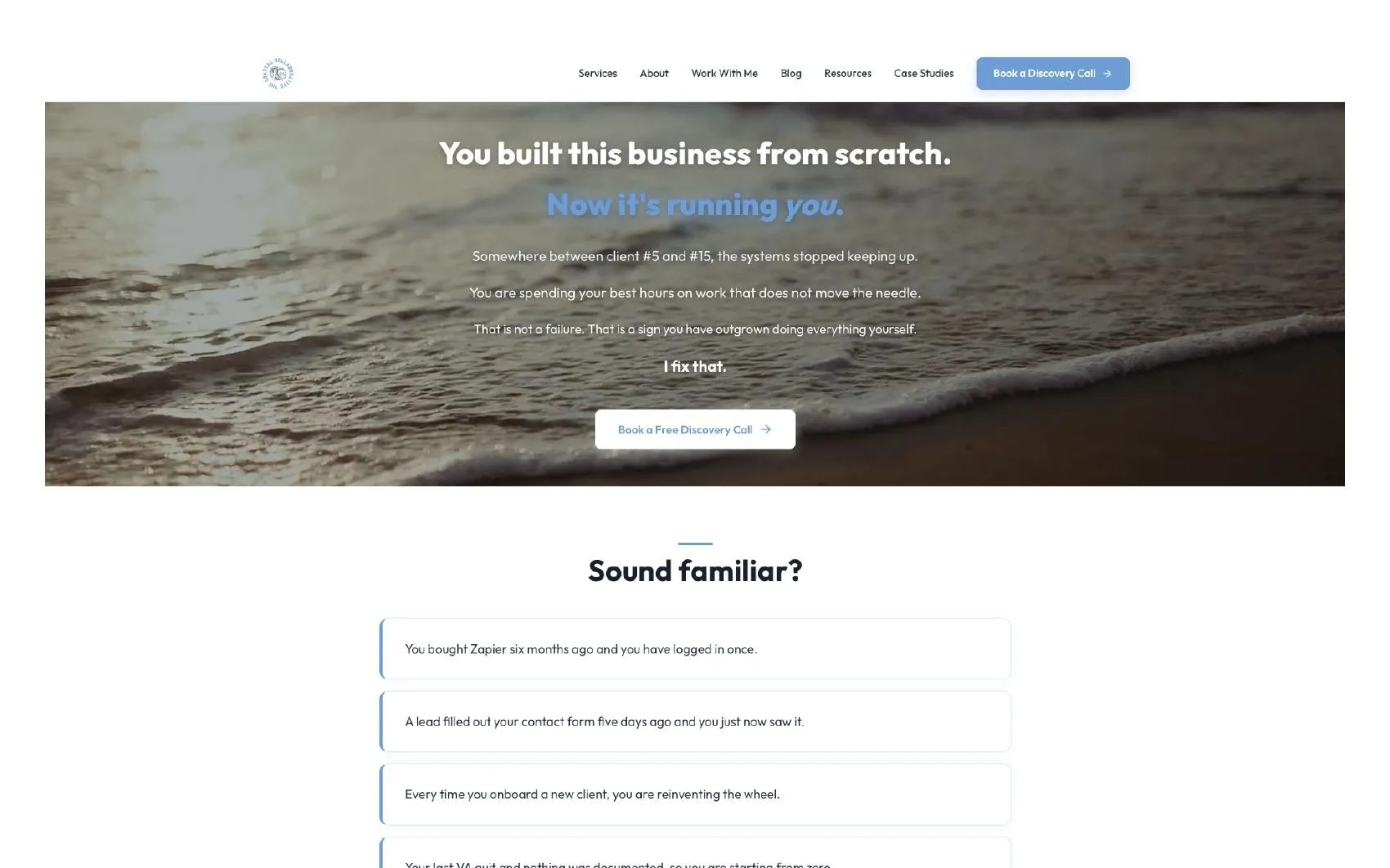 The Coastal Collaborative website showing its coastal systems consulting design